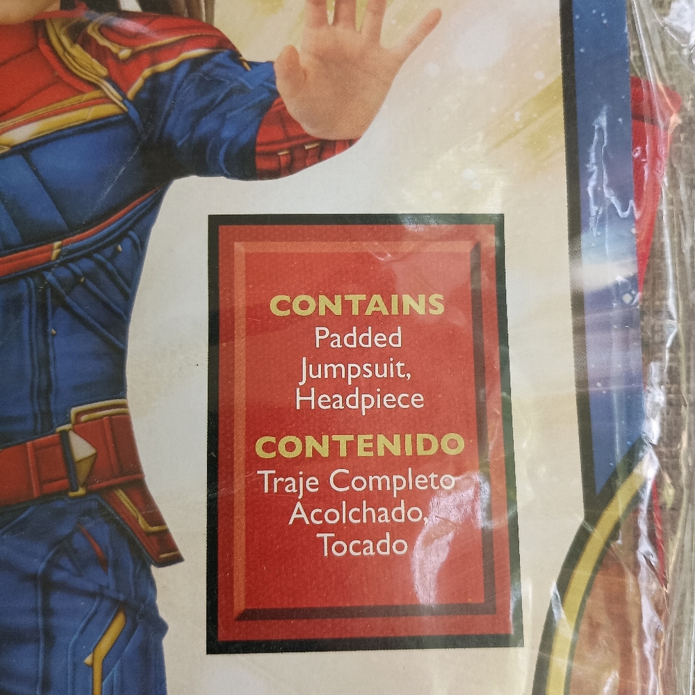 Child size medium 8-10 Captain Marvel Halloween costume. - Picture 2 of 4